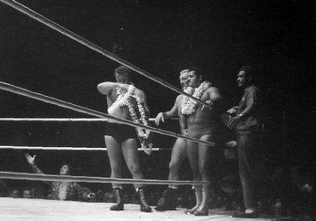 Nick Bockwinkel, Karl Gotch, & Pedro Morales