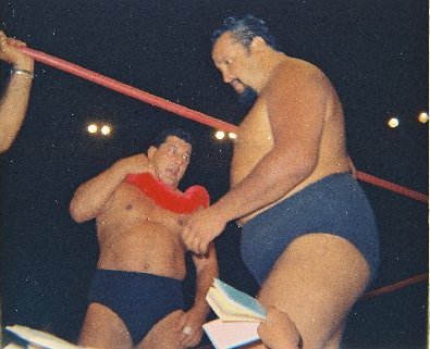 Hady and Iaukea at start of match