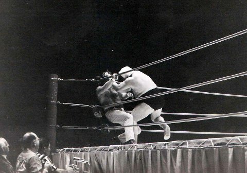 Collins pushing Francis into the corner