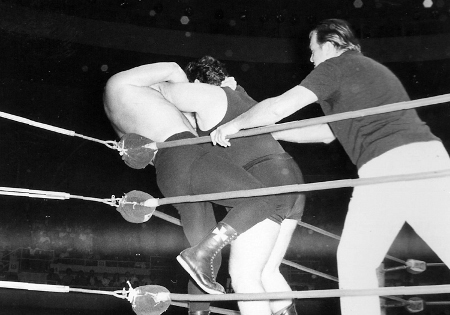 George Harris tussles with Karl Von Steiger