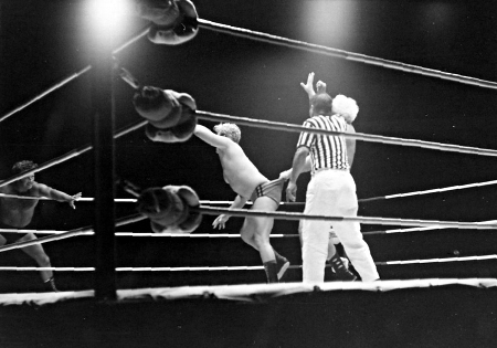 Luke Graham holds Bobby Shane back.